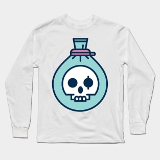 skull blue Long Sleeve T-Shirt